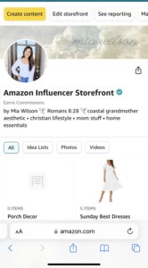 amazon storefront influencer