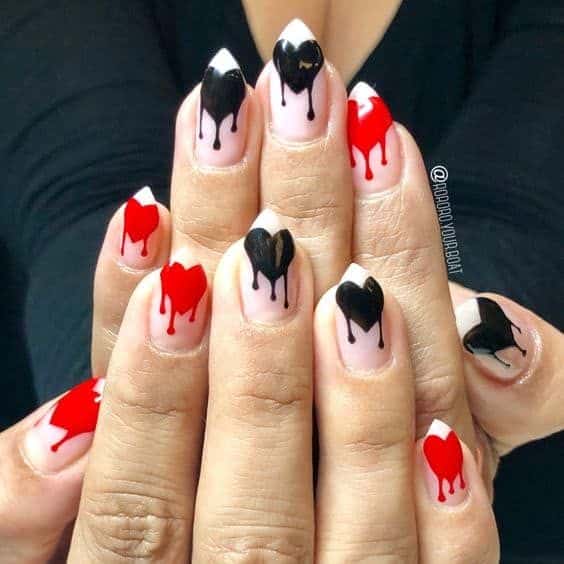 20+ Anti Valentines Day Nails Ideas To Copy… Because Love Hurts