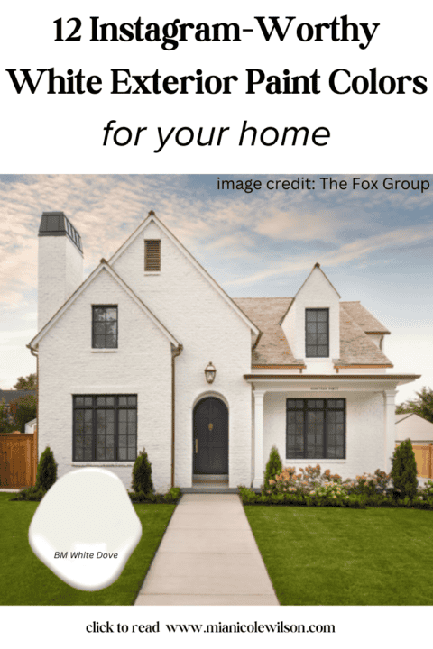 12 Popular White Exterior Paint Colors For Your Home - Hello Mia Wilson